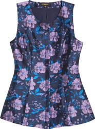 SUGARLIPS Nicole Jacquard Sleeveless Zip-Front Top