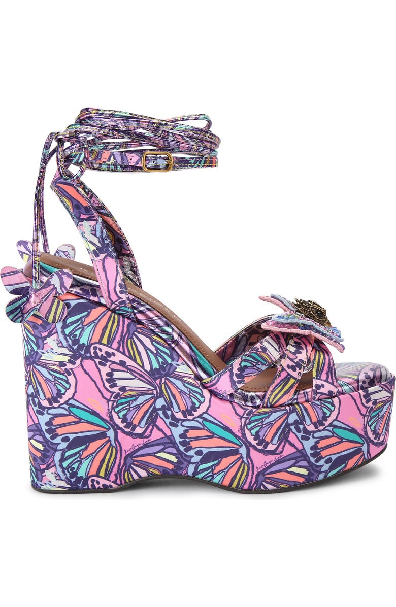 Kurt Geiger London Butterfly Ankle Wrap Platform Wedge Sandal, Main, color, Light/ Pastel Purple