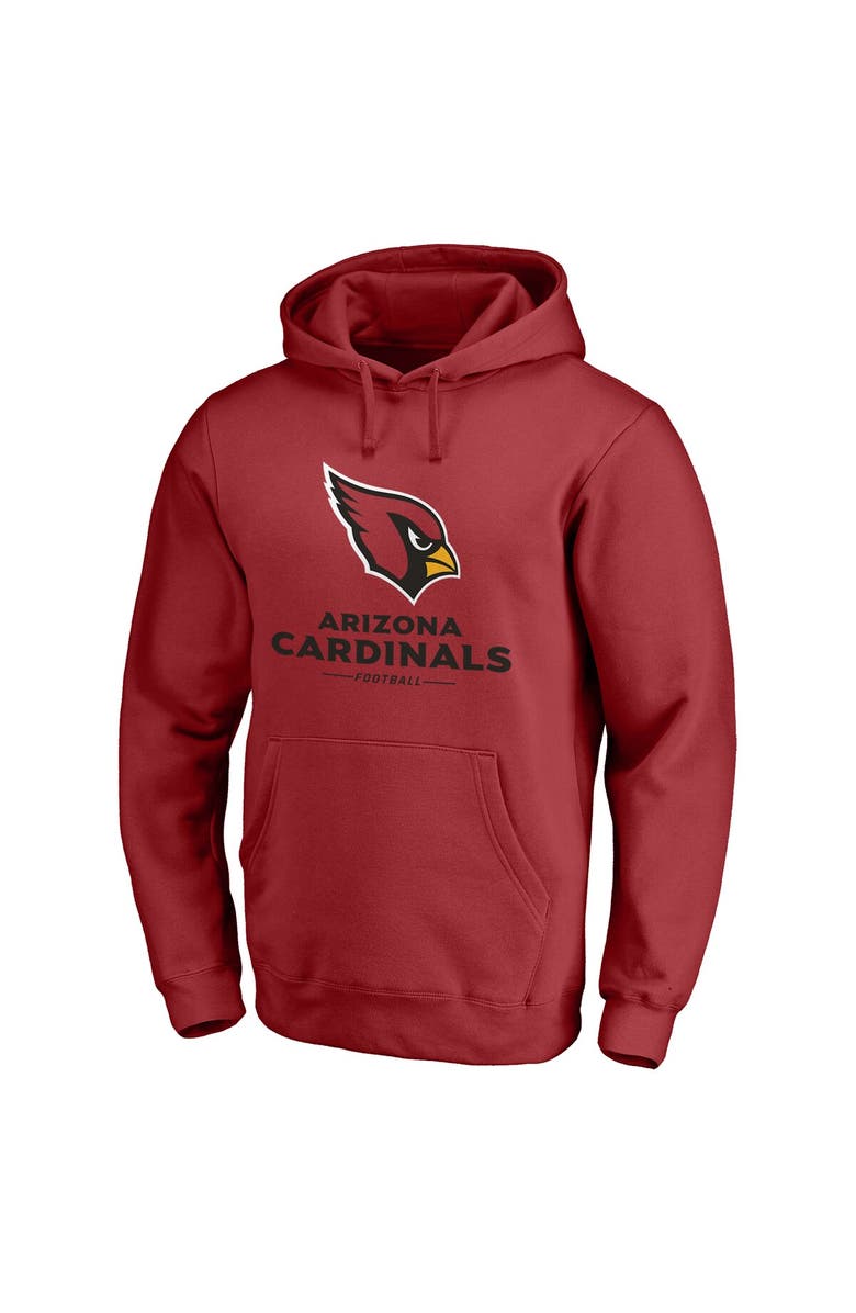 FANATICS Men's Fanatics Branded Cardinal Arizona Cardinals Logo Team Lockup Fitted Pullover Hoodie, Alternate, color, 
