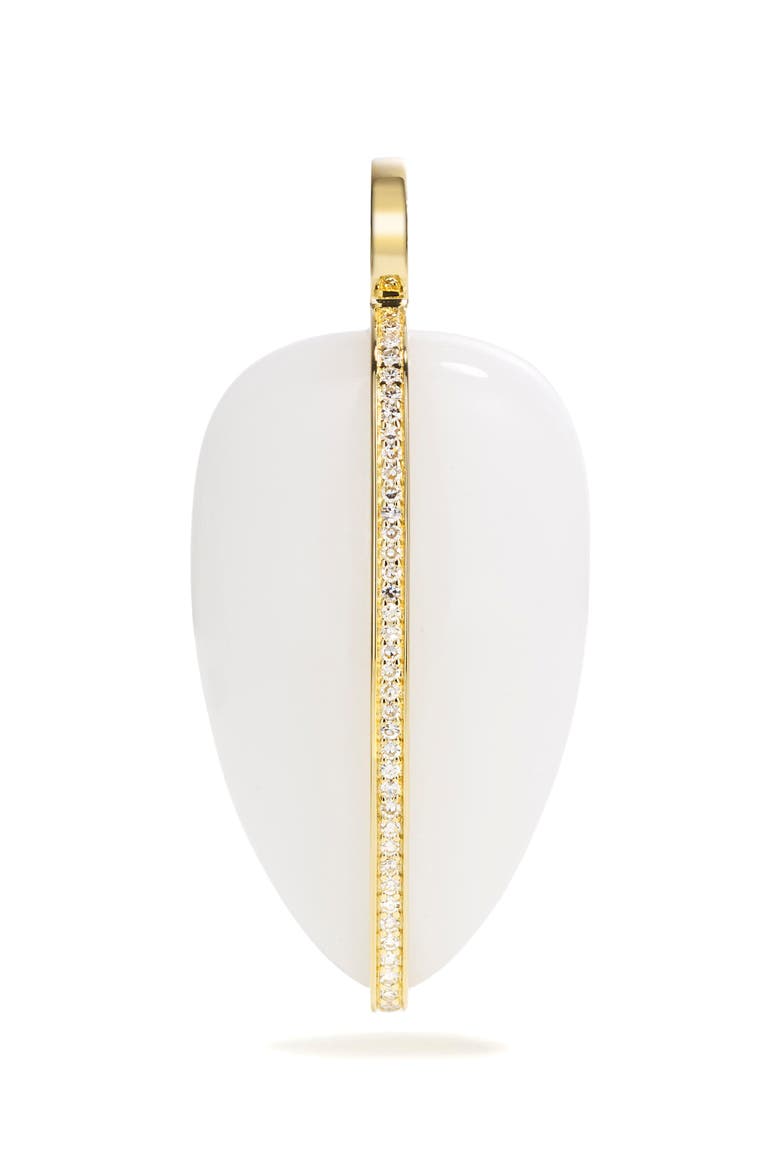 XL Diamond Pebble Pendant, Main, color, WHITE JASPER