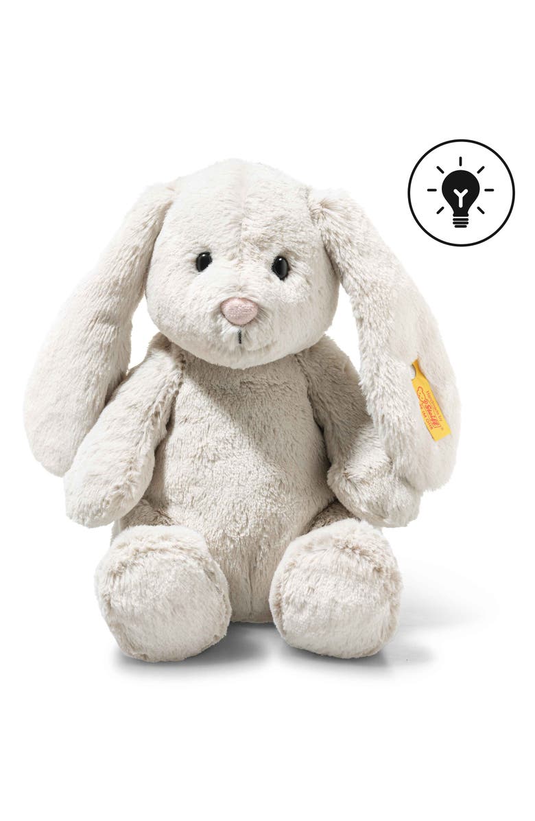 Steiff Light at Night Hoppie Rabbit Stuffed Animal, Alternate, color, Pale Grey
