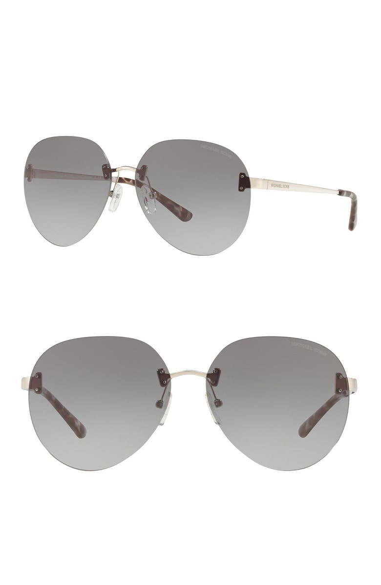 Michael Kors 60mm Rimless Round Sunglasses, Alternate, color,