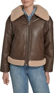 Levi's Reversible Faux Leather & Faux Shearling Jacket