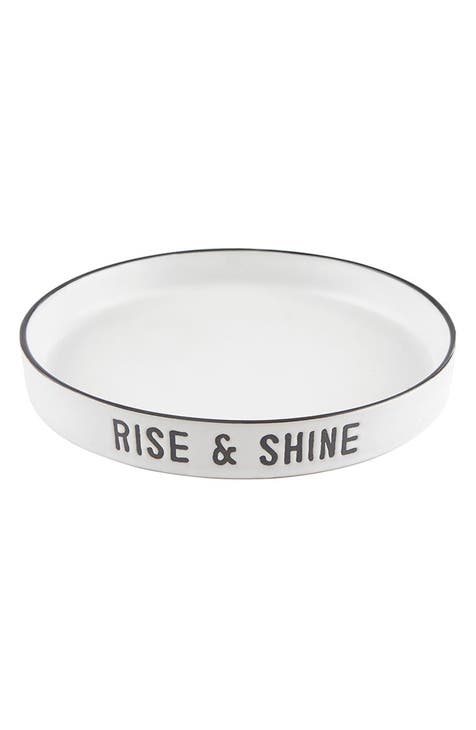 Set of 4 Rise & Shine Ceramic Plates