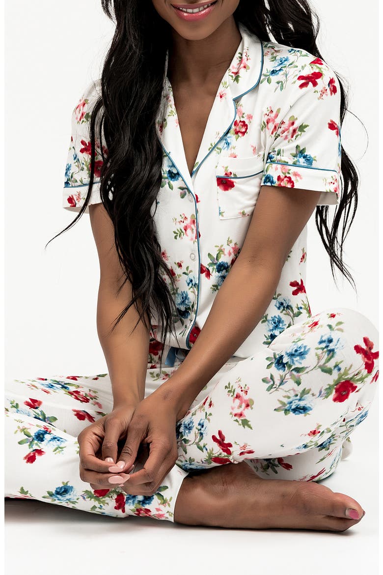 Knit Pajamas, Alternate, color, IVORY BOUQUET