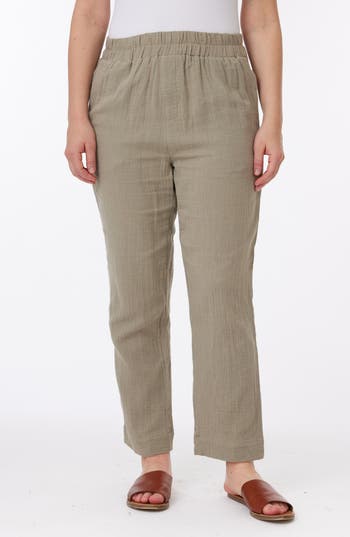 C&c California C & C California Sabina Cotton Gauze Ankle Pants In Dried Sage