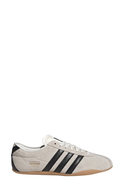 Adidas Originals Adidas Tokyo Low Top Suede Sneaker In Off White/black/gold Met
