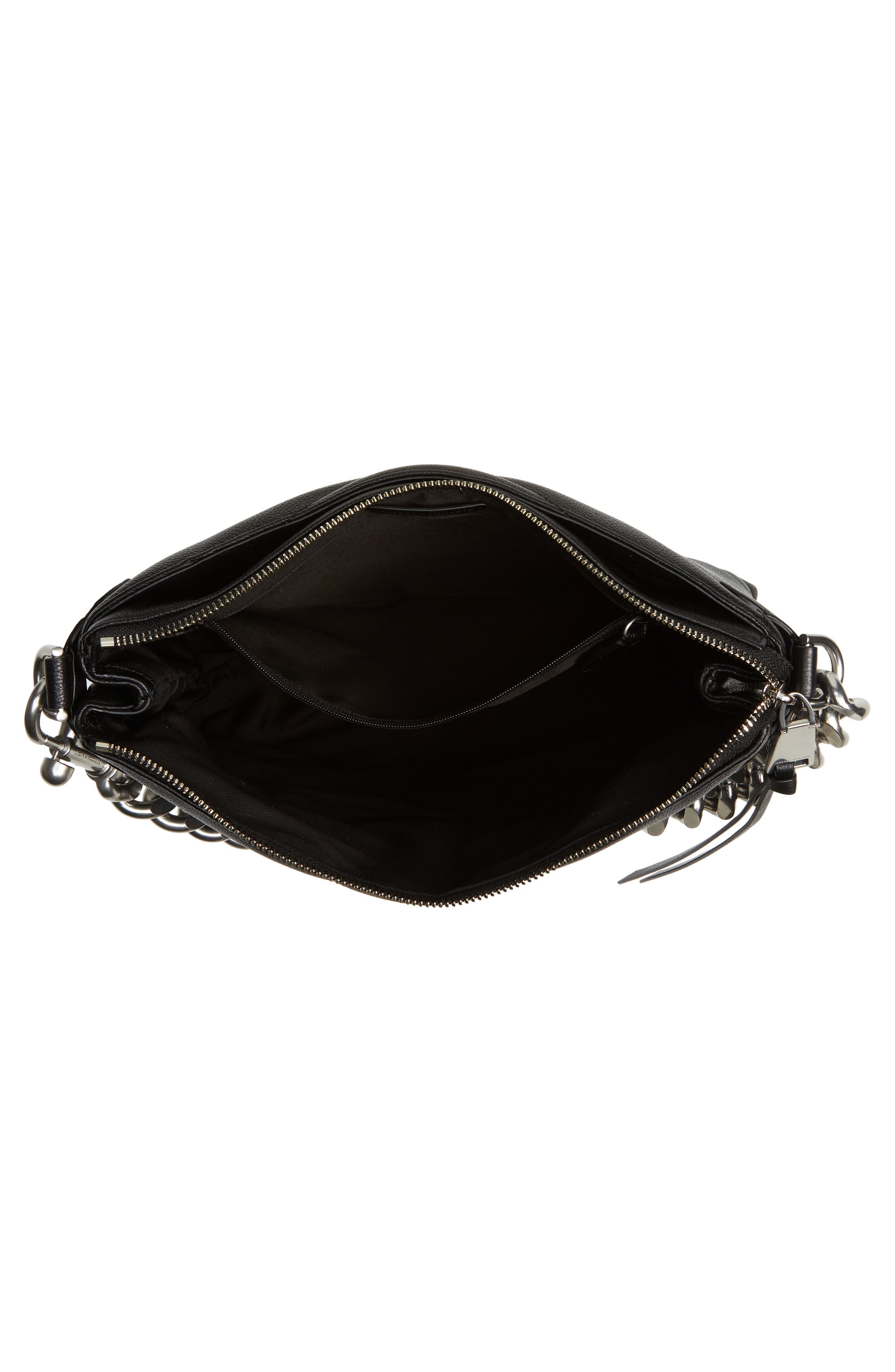 Rebecca Minkoff Edie Maxi Leather Crossbody Bag, Alternate, color, Black