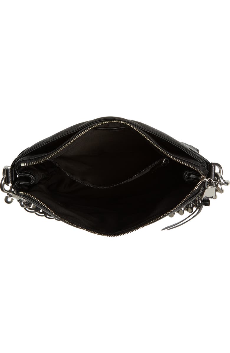 Rebecca Minkoff Edie Maxi Leather Crossbody Bag, Alternate, color, Black