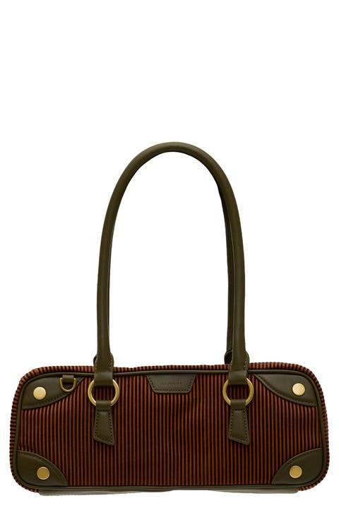 Meredith Small Turkish Velvet & Leather Handheld Bag