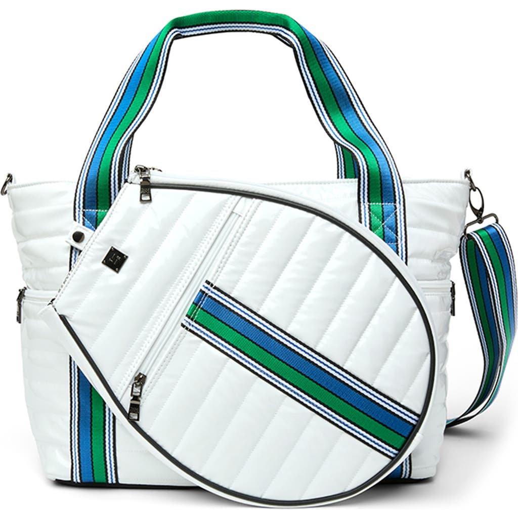 Think Royln Love All Tennis Bag In White Patent