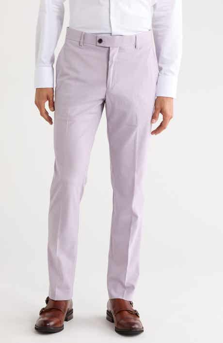 Flat Front Oxford Dress Pants