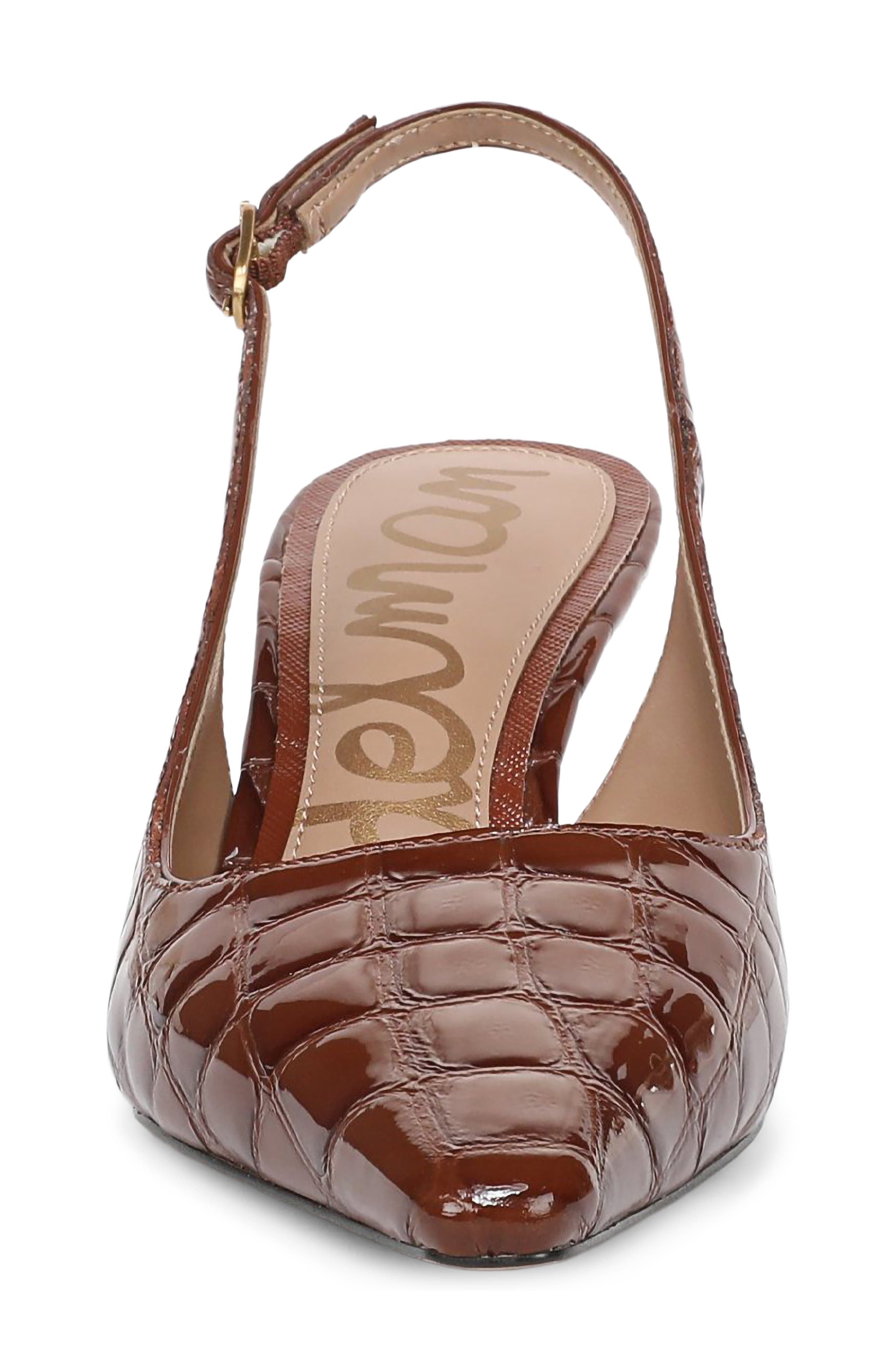 Bianka Slingback Pointed Toe Pump, Alternate, color, CARAMEL