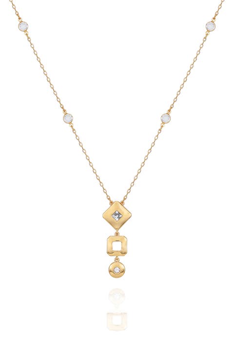 Crystal Station Pendant Necklace