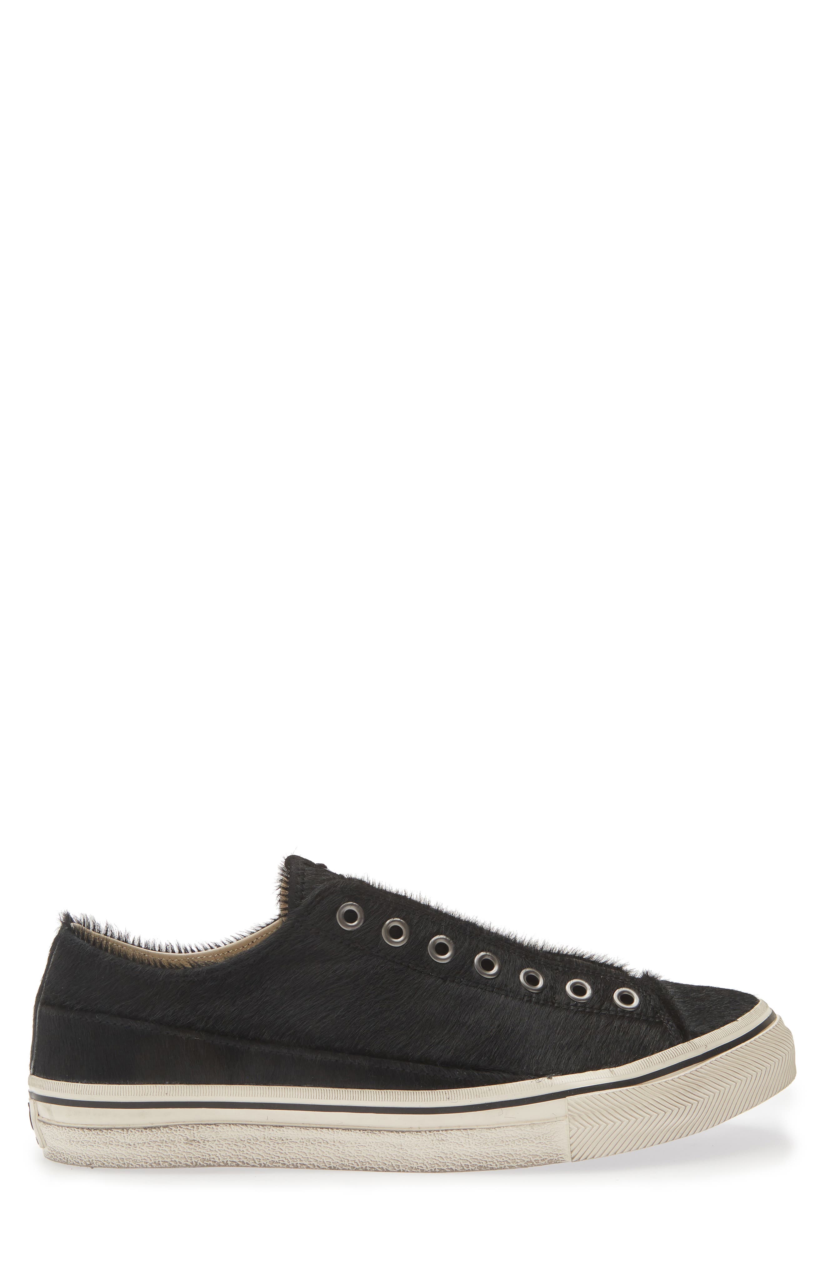315 Vulc Laceless Low Calf Hair Sneaker, Alternate, color, BLACK