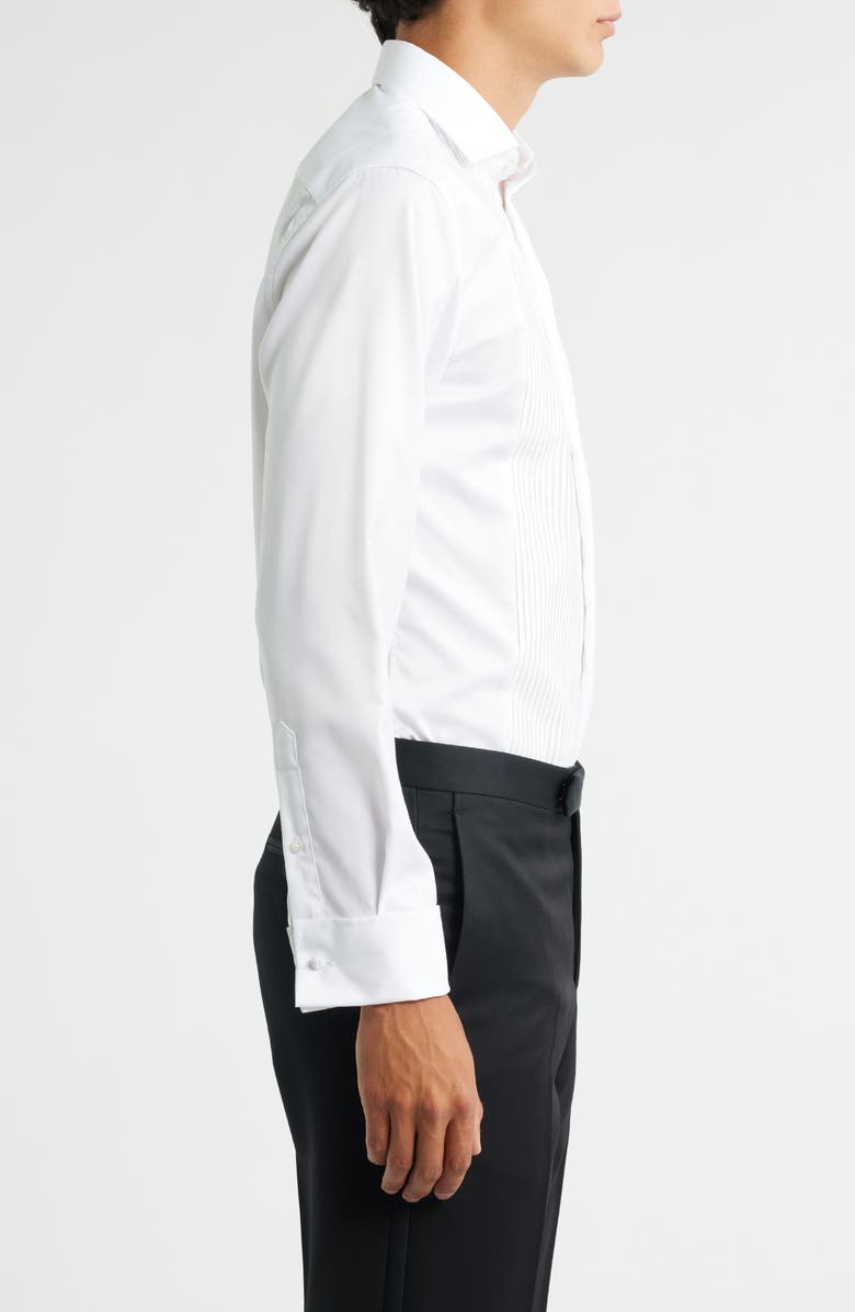 1863 by Eterna Luxury Pleat Front Non-Iron Dress Shirt, Alternate, color, White