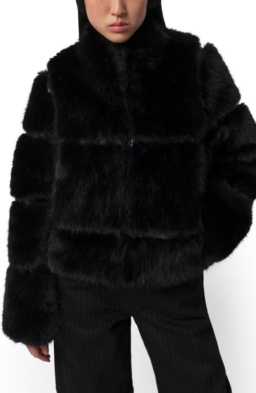 Apparis Sai Faux Fur Coat In Black