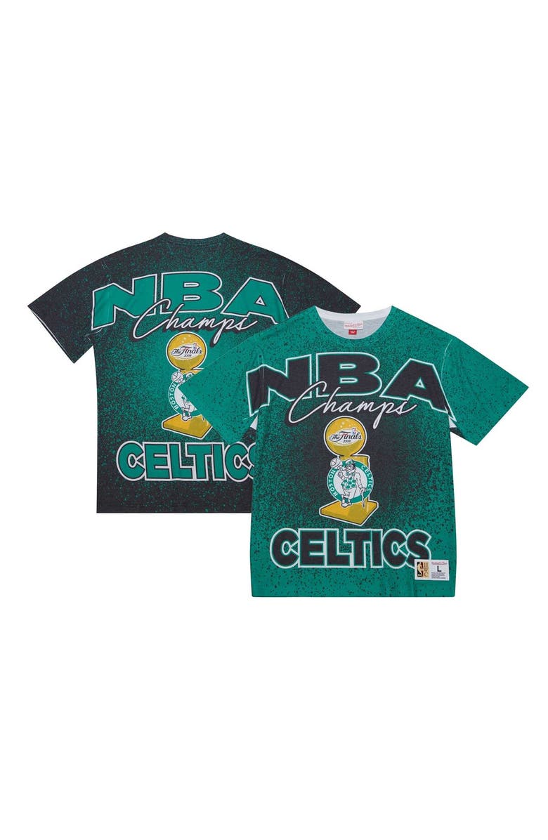 Mitchell & Ness Men's Mitchell & Ness Kelly Green Boston Celtics Hardwood Classics 2008 NBA Finals Champ City T-Shirt, Main, color, 