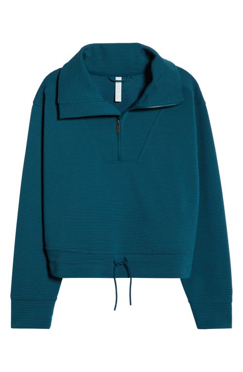 Zella Kickback Ottoman Half Zip Pullover In Neutral