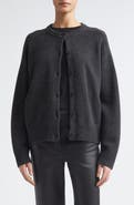 LOULOU DE SAISON Aidar Crop Wool & Cashmere Crewneck Cardigan