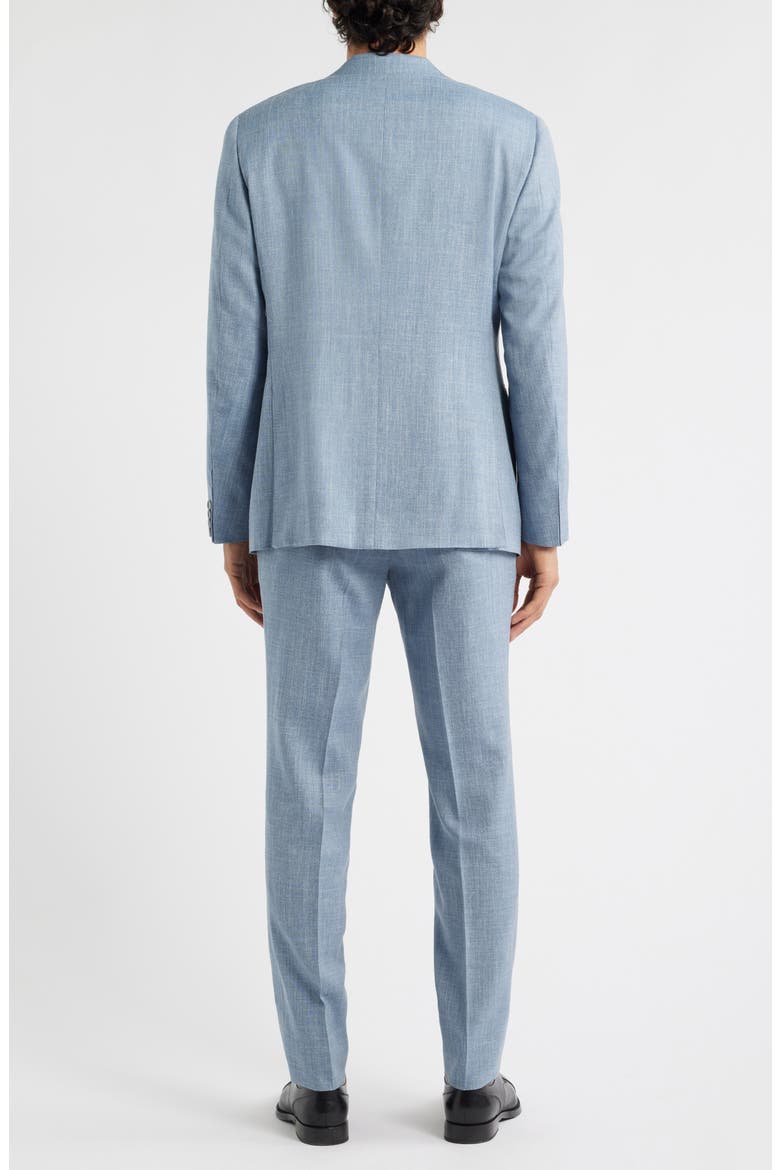 Capri Trim Fit Light Blue Wool Blend Mélange Suit, Alternate, color, LIGHT BLUE