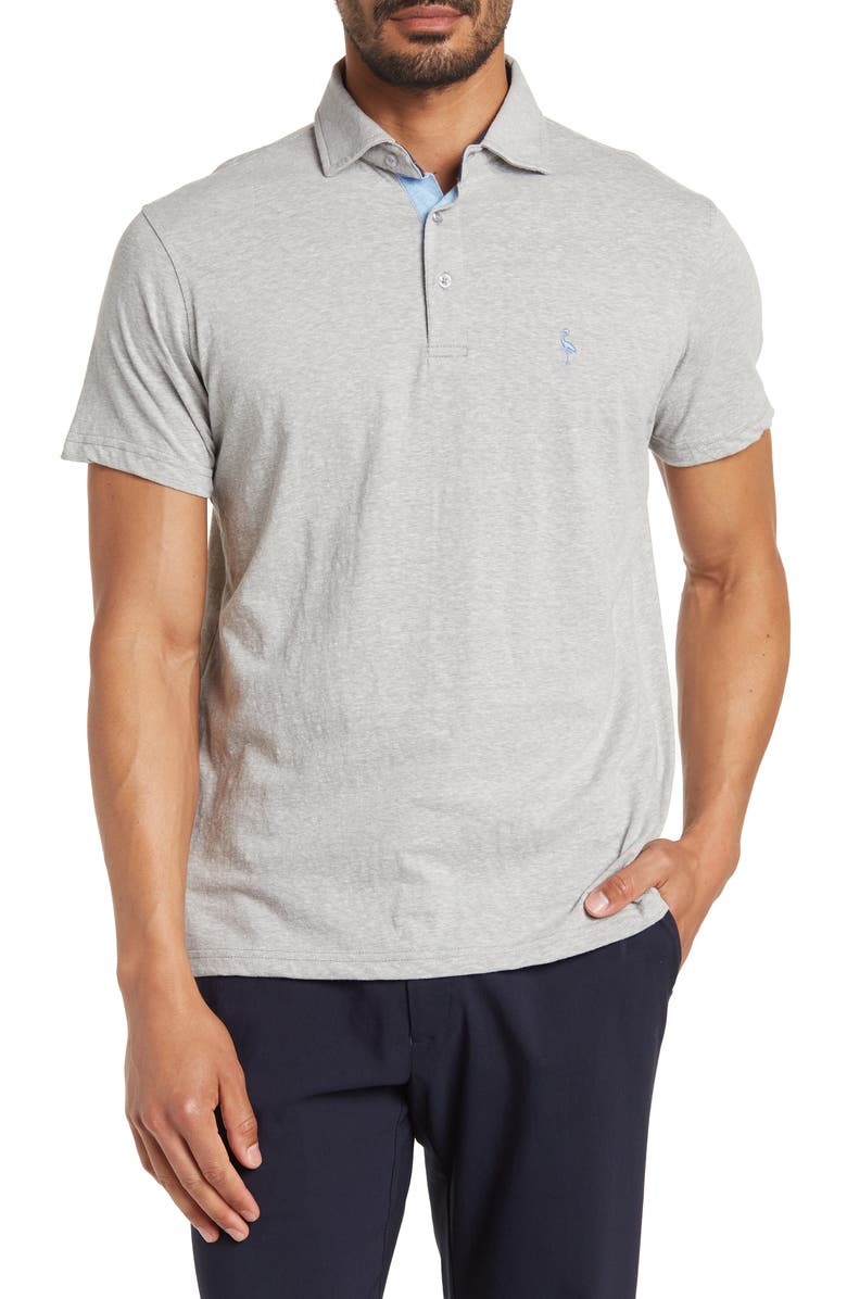 TailorByrd Heather Slub Jersey Polo, Main, color, 
