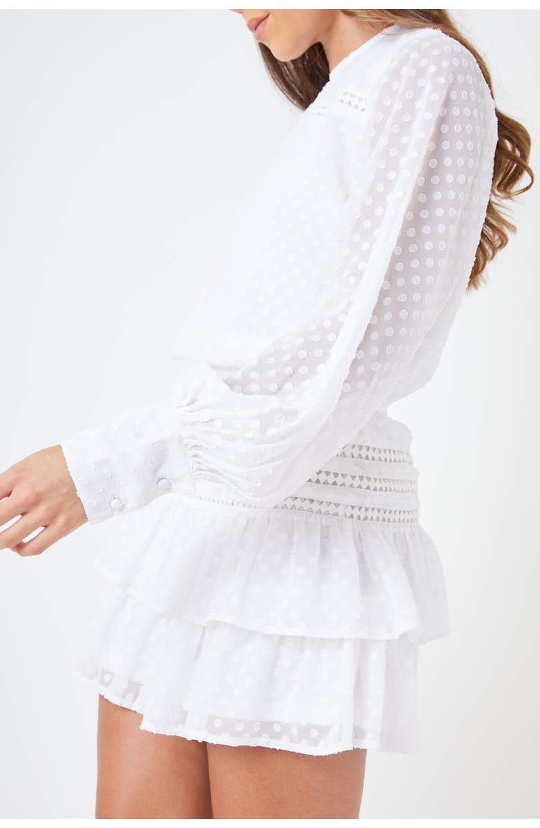 CREEA the Label Long Sleeve Embroidered Mini Dress, Alternate, color,