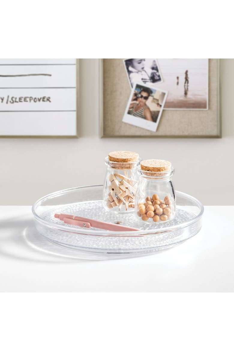 9-Inch Plastic Lazy Susan Organizer for Bathroom - Set of 2 - Clear, Alternate, color, Clear