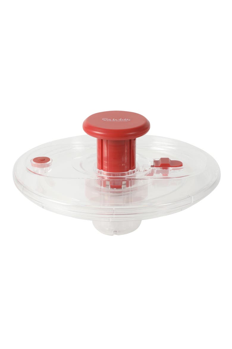 Aero Stainless Steel Salad Spinner with Removable Basket, Alternate, color, Red