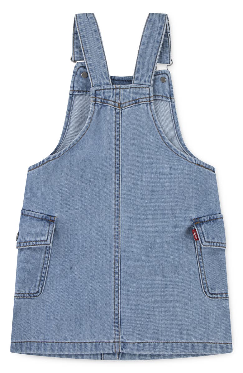 Levi's<sup>®</sup> Kids' Cargo Pocket Denim Overall Dress, Alternate, color, Fully Baked