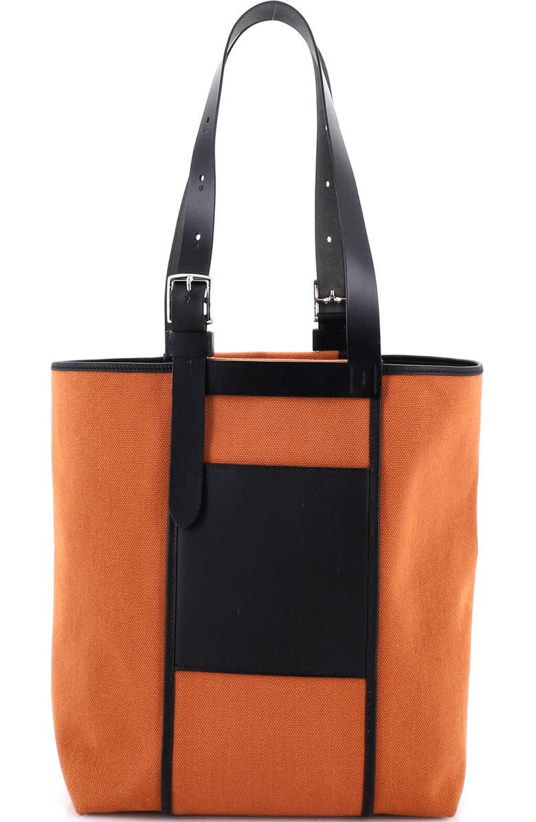 Pre-Owned Hermes Etriviere Pocket Tote Toile and Leather 27, Alternate, color, Cuivre