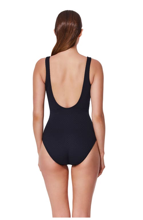 Gottex St. Tropez High Neck Mastectomy Textured One Piece In Black