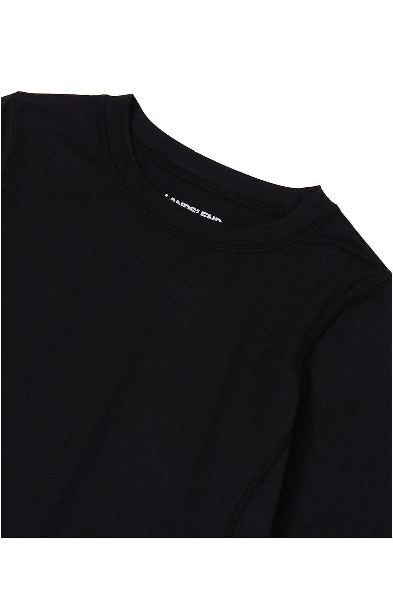 Lands' End Boys Thermal Base Layer Long Underwear Thermaskin Crew Neck Shirt, Alternate, color, True Black