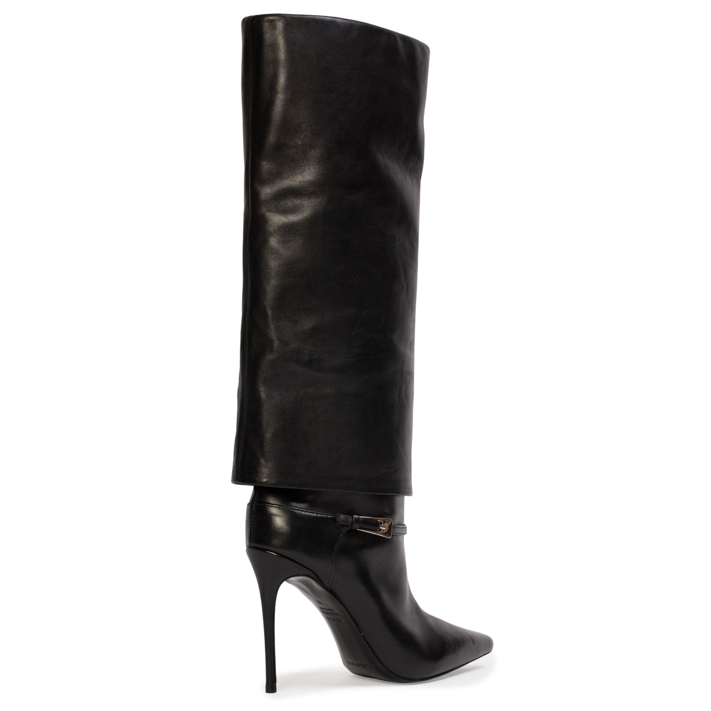 BLACK SUEDE STUDIO Simone 100 Leather Boot, Alternate, color, Black Leather