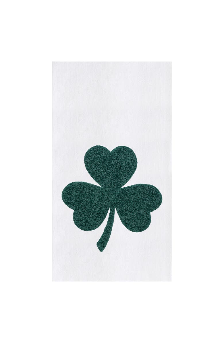 C&F Home 3 Leaf Clover St. Patrick's Day 100% Cotton Flour Sack Handtowel, Main, color, White