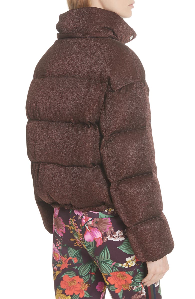 Moncler Caille Metallic Quilted Down Jacket, Alternate, color, 