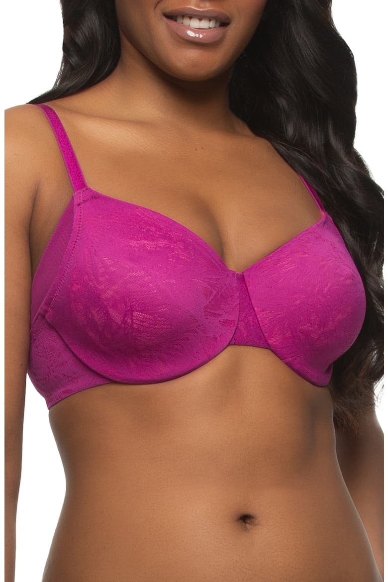 Jessamine Underwire Minimizer Bra, Main, color, WILD ASTER/ IBIS ROSE