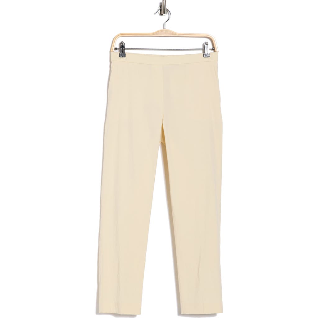 Theory Treeca Linen Blend Pull-on Pants In Neutral