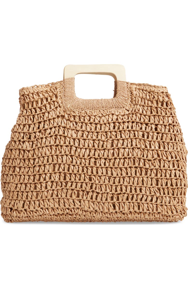 BP. Woven Square Handle Satchel, Main, color,