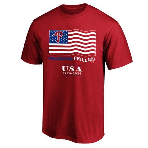 Men's Fanatics Red Philadelphia Phillies USA 1776-2026 Big & Tall T-Shirt