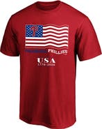 FANATICS Men's Fanatics Red Philadelphia Phillies USA 1776-2026 Big & Tall T-Shirt