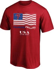 FANATICS Men's Fanatics Red Philadelphia Phillies USA 1776-2026 Big & Tall T-Shirt