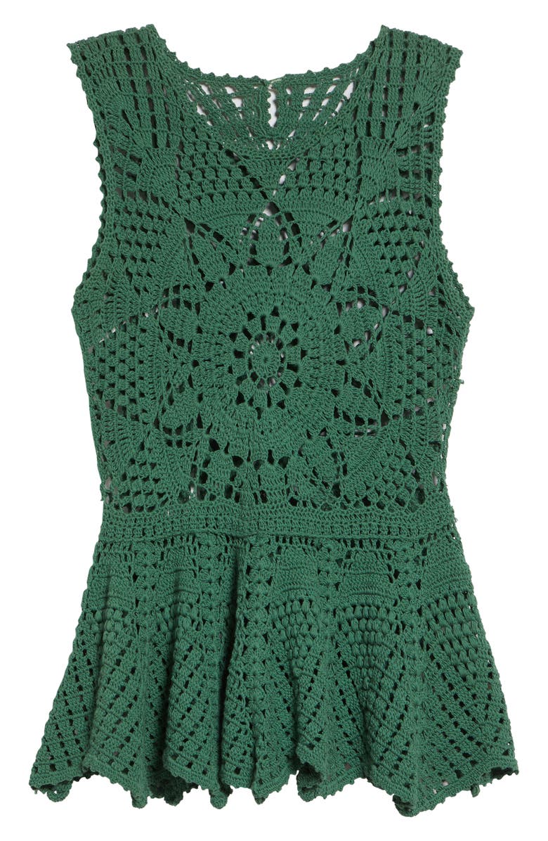 Ulla Johnson Cora Sleeveless Crochet Top, Alternate, color, Sea Glass