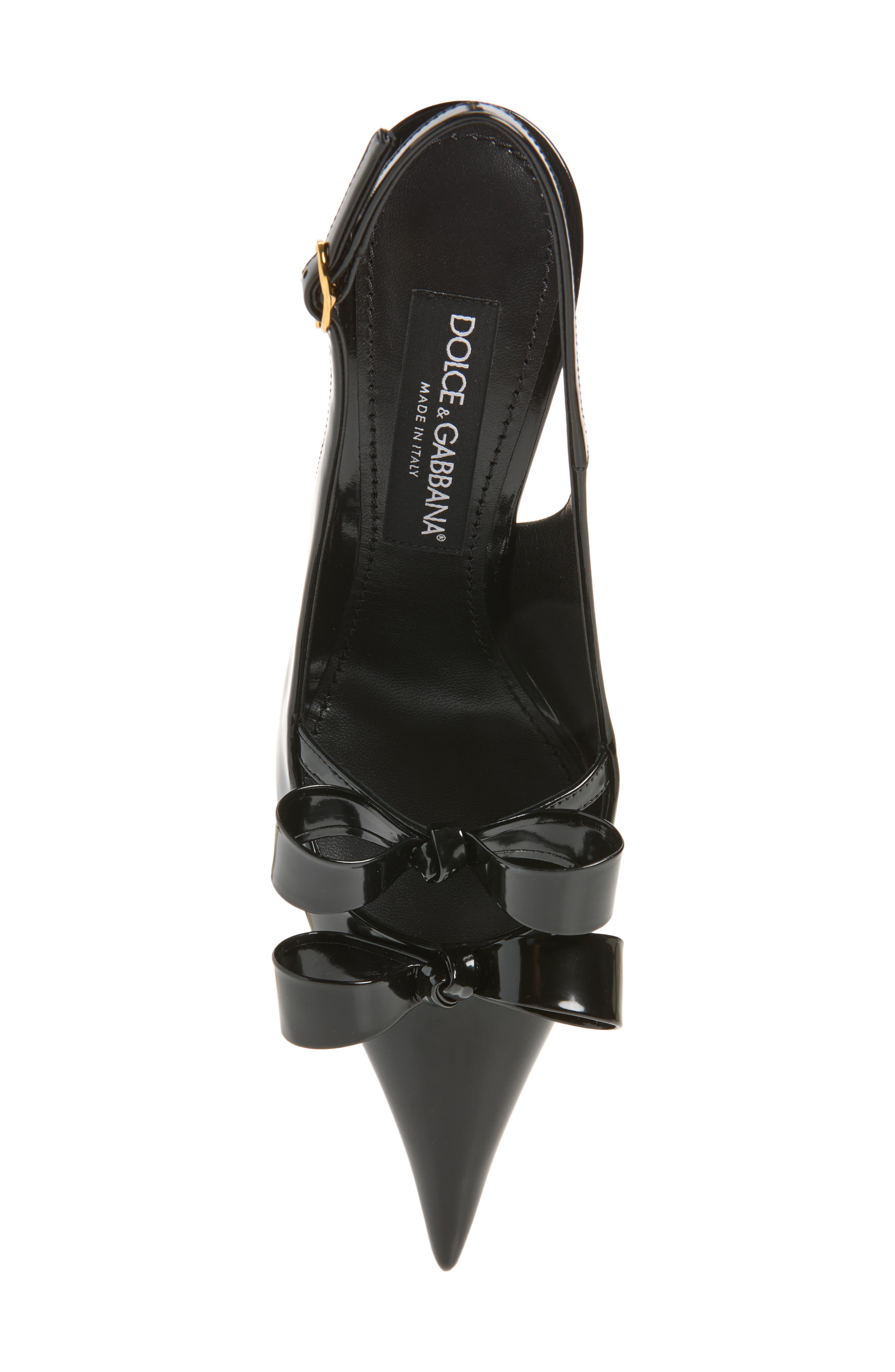 Coeur Leather Slingback Pointed Toe Pump, Alternate, color, NERO