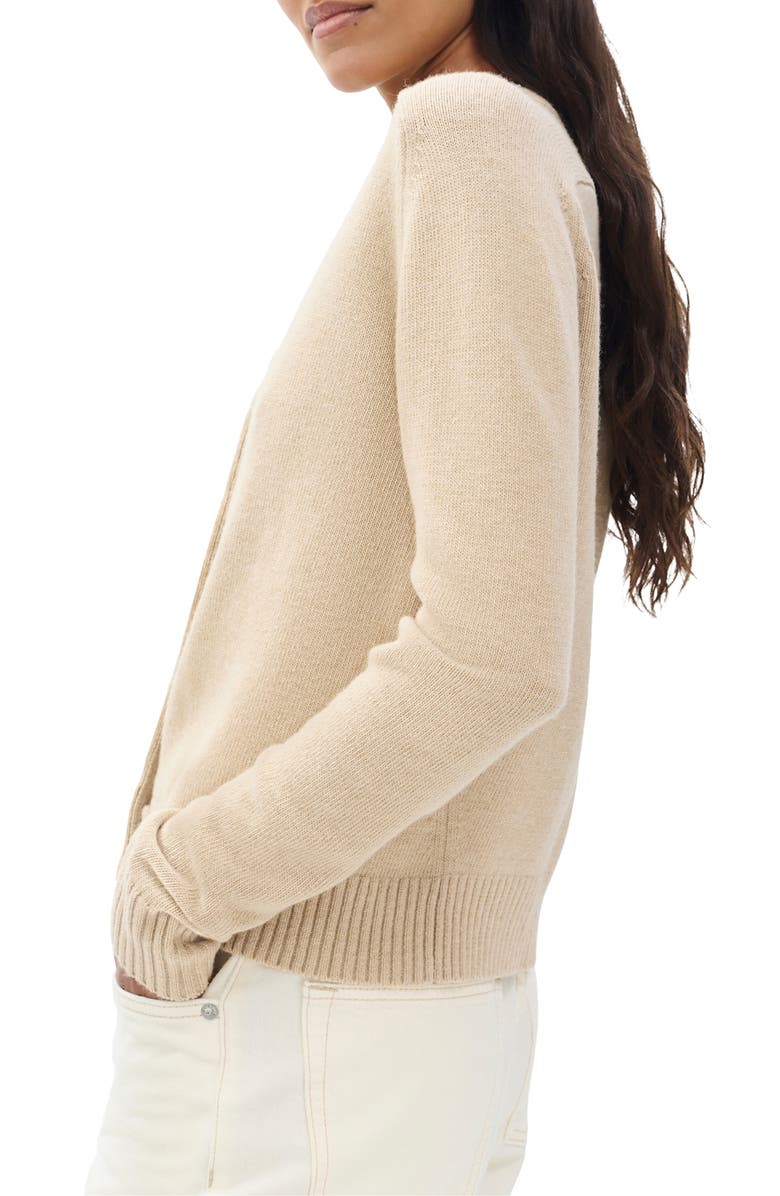 rag & bone Wallace Crewneck Cardigan, Alternate, color, Oatmeal