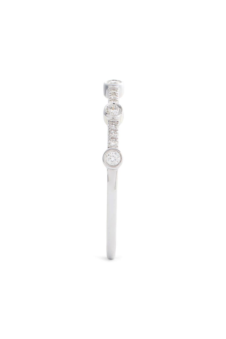 5-Bezel Diamond Stack Ring, Alternate, color, WHITE GOLD/ DIAMOND