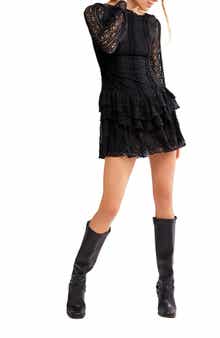 Free People Tabby Lace Long Sleeve Minidress