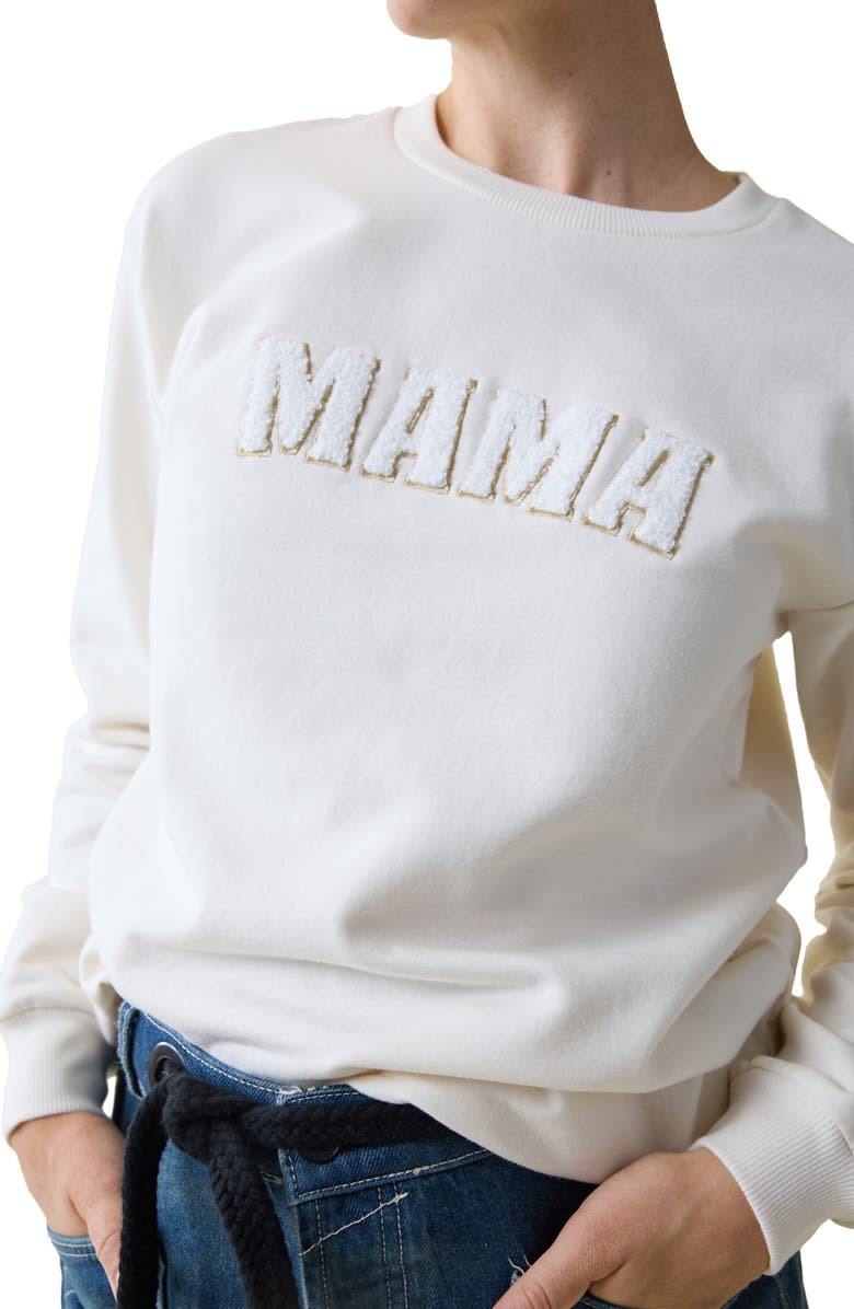 Ingrid & Isabel<sup>®</sup> Mama Fleece Maternity Sweatshirt, Alternate, color, Cream