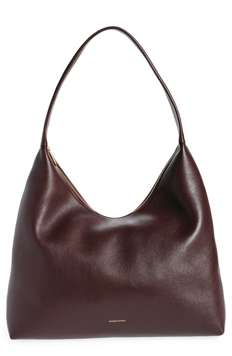 Maroon hobo bag sale