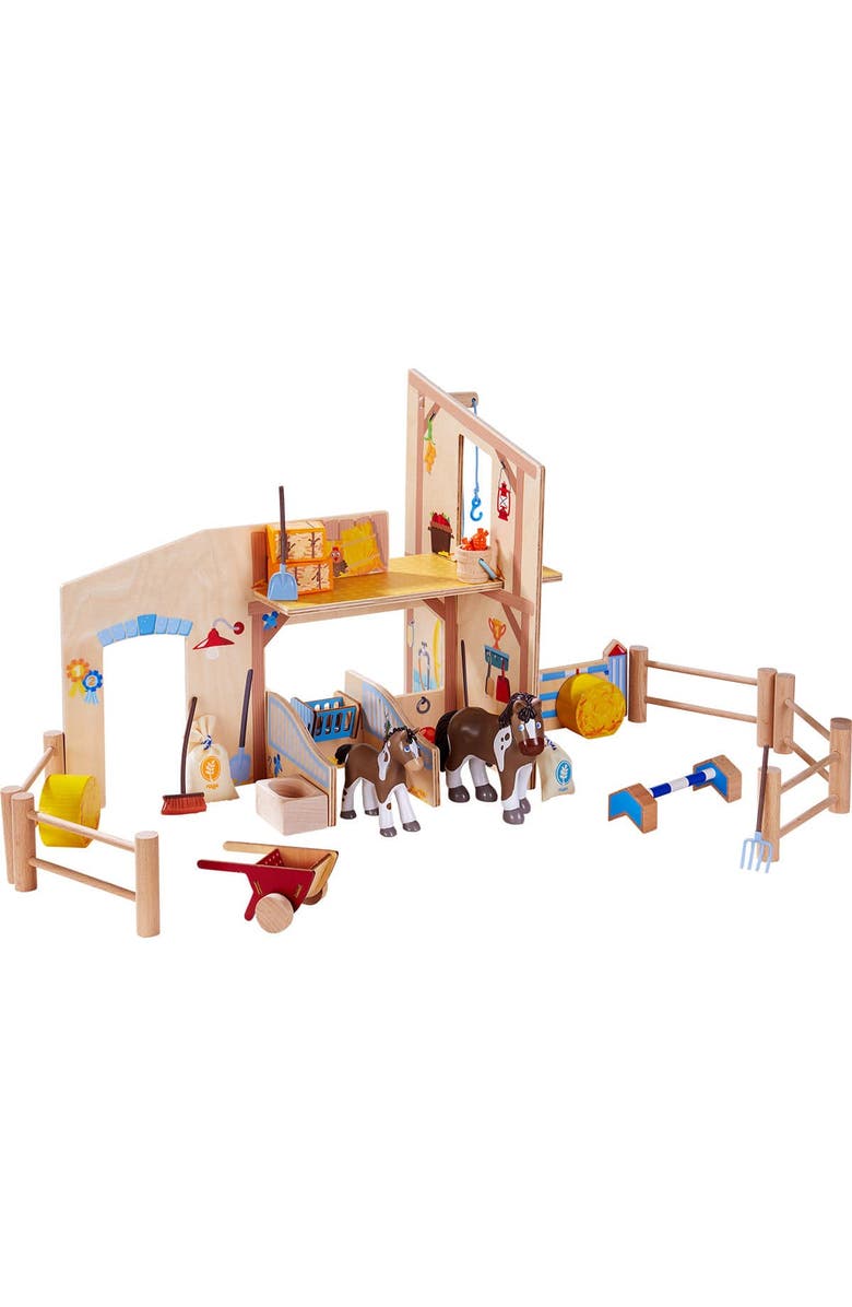 HABA Little Friends Riding Stable, Main, color, Multi